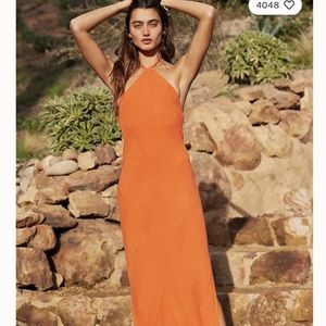 Free people Kristy Sweater Midi Wild Papaya xsmall